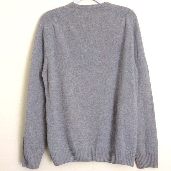 Giasone light Gray Sweater 90% Merino Wool, 10% Cashmere Made in Italy Sz XL - Picture 4 of 6